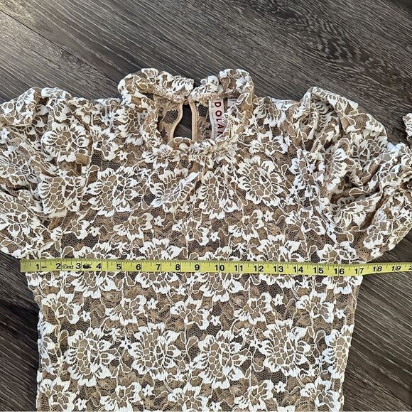 Dolan Sheer Lace Mock Neck Top - Picture 6 of 11